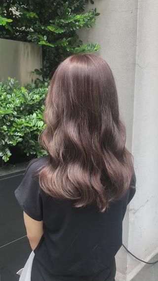 重め韓国風ロング
ラベンダーグレージュ