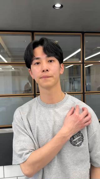 メンズ 韓国風パーマ特化 篠崎優也翔のヘアスタイル