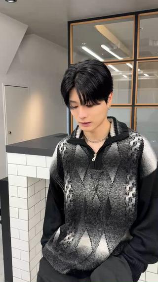 メンズ 韓国風パーマ特化 篠崎優也翔のヘアスタイル