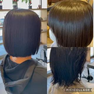 ショート カラー パーマ 渡部雄大 ショート/縮毛矯正のヘアスタイル