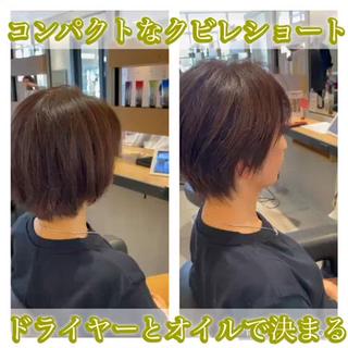 ショート カラー 渡部雄大 ショート／縮毛矯正のヘアスタイル