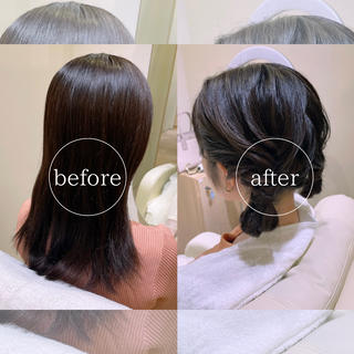 セミロング ヘアアレンジ ボウ🪞ヘアセット /メイク/マツパのマツエク・マツパデザイン