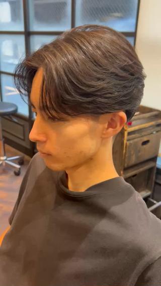 毛流れセンターパート 