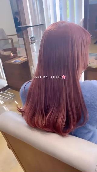 セミロング カラー 透明感カラー人気 ナンバーワンMIYUのヘアスタイル