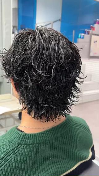 ショート カラー パーマ メンズ メンズパーマ/韓国 ヘア/Mino🤍のヘアスタイル