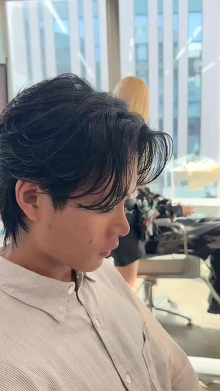 ミディアム パーマ メンズ 博多メンズヘア特化 ベップハルキのヘアスタイル