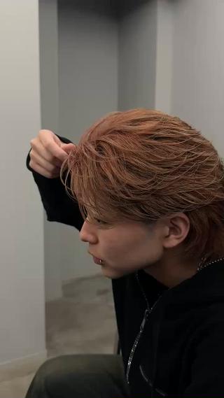 ミディアム カラー パーマ メンズ 博多メンズヘア特化 ベップハルキのヘアスタイル