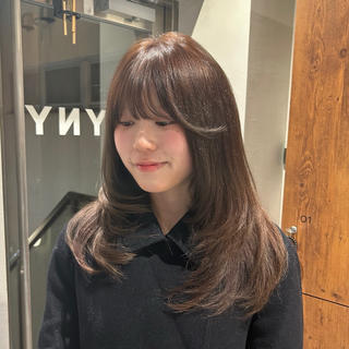 ロング カラー レイヤー🎀透明感 カラー|ワンホンのヘアスタイル