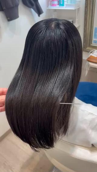 セミロング 🌕酸性縮毛矯正 高野竜🌕のヘアスタイル