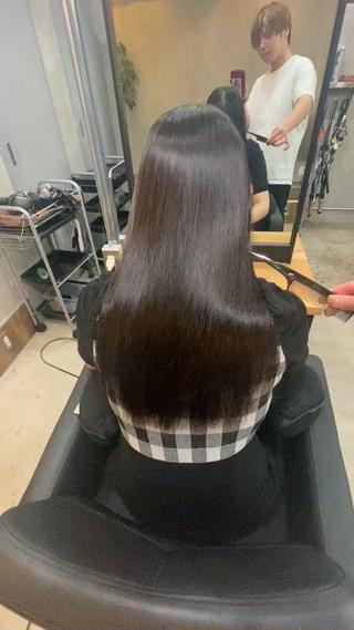 ストパー乾かしたのみ、次の日からこうなります。 