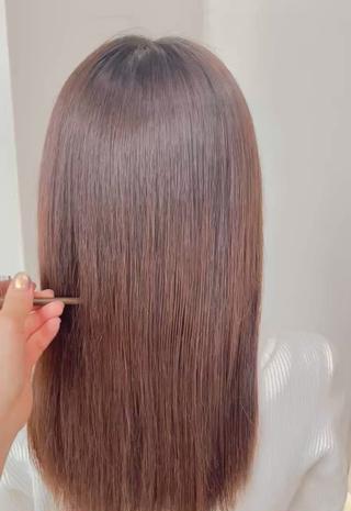ミディアム ヒナ/酸性ストレート ・艶カラー🌿のヘアスタイル