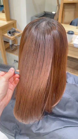 ミディアム ヒナ/酸性ストレート ・艶カラー🌿のヘアスタイル