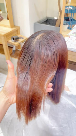 ミディアム ヒナ/酸性ストレート ・艶カラー🌿のヘアスタイル
