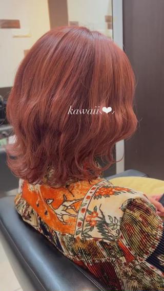 ミディアム カラー 大人デザイン 🍃MORIKA🍃のヘアスタイル