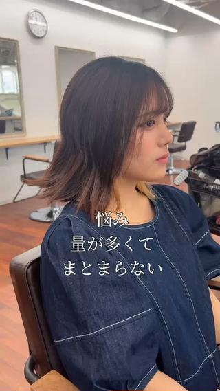 ミディアム 大西 涼のヘアスタイル