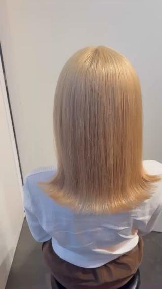 ブリーチ2回でできるブロンド 