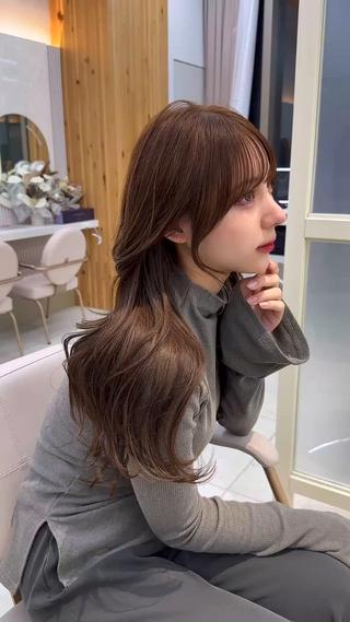 ロング カラー 🇰🇷韓国風くびれ ヘア🇰🇷中村優大のヘアスタイル