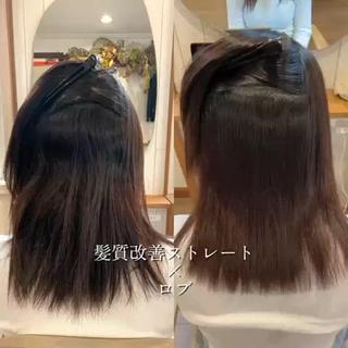 ミディアム 表参道/髪質改善/ 髪質改善カラー/遠藤のヘアスタイル