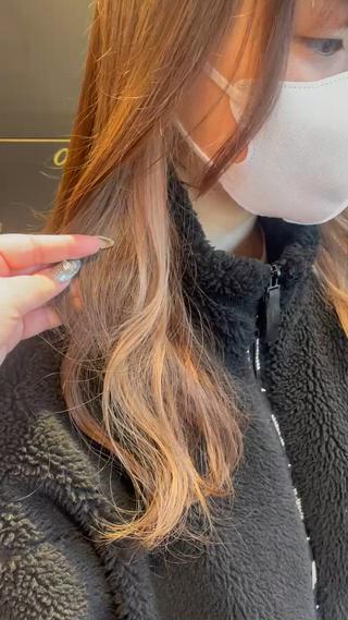 セミロング カラー 💞暖色カラー 💞risaのヘアスタイル