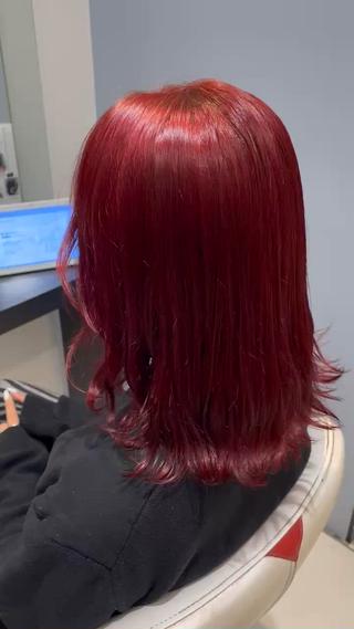 ミディアム カラー 💞暖色カラー 💞risaのヘアスタイル