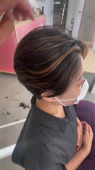 ショート カラー DECORA SORAN【本川越】所属・韓国/顔周り/ボブ/ ショート/大川陽太のヘアスタイル