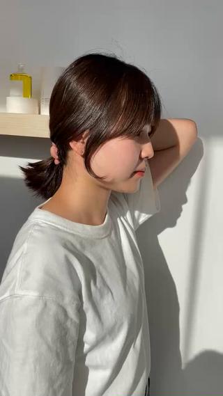 ミディアム カラー DECORA SORAN【本川越】所属・韓国/顔周り/ボブ/ ショート/大川陽太のヘアスタイル