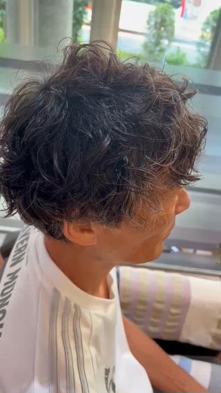ショート パーマ メンズ 大濵 幸太のヘアスタイル