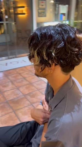 ショート パーマ 大濵 幸太のヘアスタイル