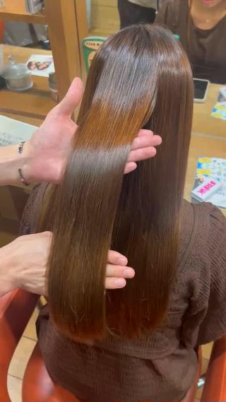 ブリーチ毛でもこれだけツヤツヤにできちゃいます 