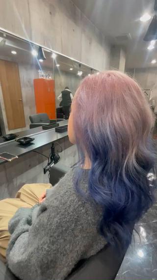 ミディアム カラー NINE+/代表 ブリーチ特化型サロンのヘアスタイル