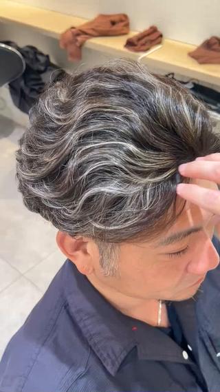 カラー メンズ いぶき/透明感カラー 🎨メンズパーマ🔥のヘアスタイル