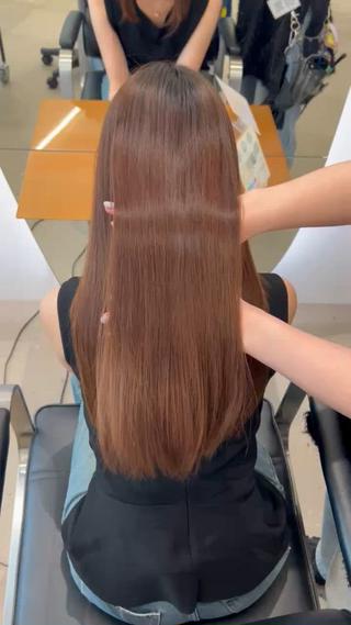 アイロンなしハンドドライでこの艶感️ 