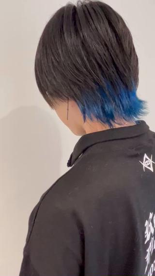 メンズウルフ×インナーカラー