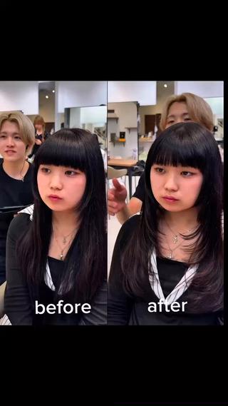 動きはしっかり欲しいけど結びたい方
⁡
鎖骨下から入れていくレイヤースタイルでイメチェンしましょう
 