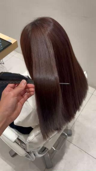 ロング 美髪矯正 蓮のヘアスタイル