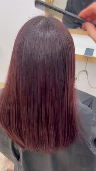 ミディアム 渋谷　今泉ひろき 髪質改善×美髪矯正のヘアスタイル