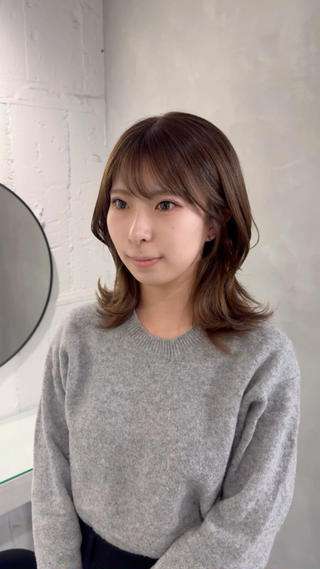 セミロング 顔周りcut・ご相談 ＝新宿しずく🇰🇷のヘアスタイル