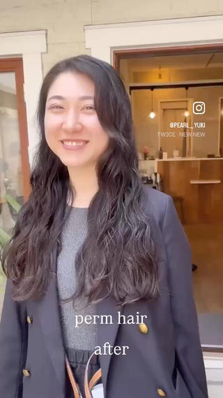 ロングパーマヘア 