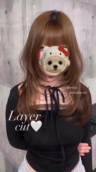 セミロング amy .のヘアスタイル