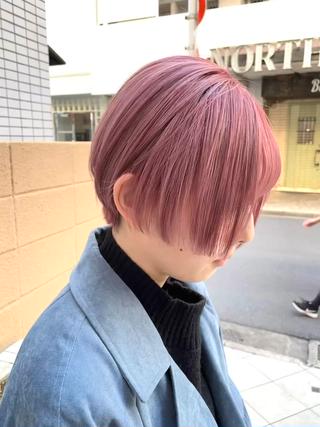 2回ブリーチで叶える、ピンク系カラー
現状ブリーチ毛の方はワンブリーチで大丈夫です 