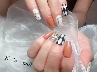 ネイルチップつけた感じ(お直し期間は1週間) 