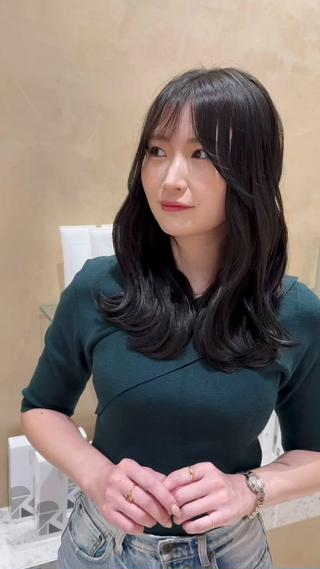 セミロング カラー ヘアアレンジ ✨艶髪✨ 吉田誠のヘアスタイル