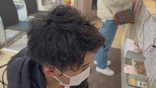 【スパイラルパーマ】×【ショートアップバング】