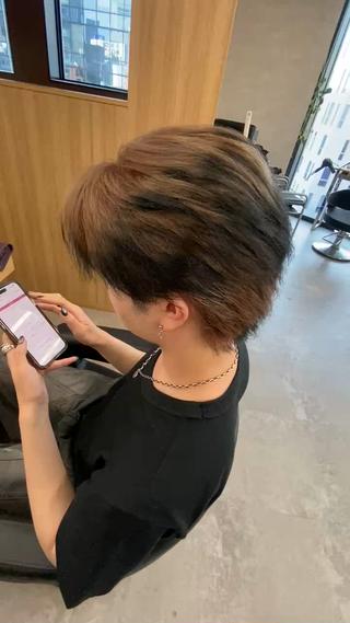 ショート カラー パーマ 福井祥太／海外風 /プードルパーマのヘアスタイル
