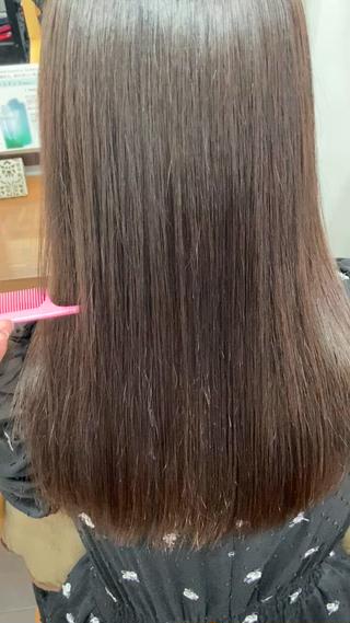 縮毛矯正
トリートメントなしでこのツヤ感