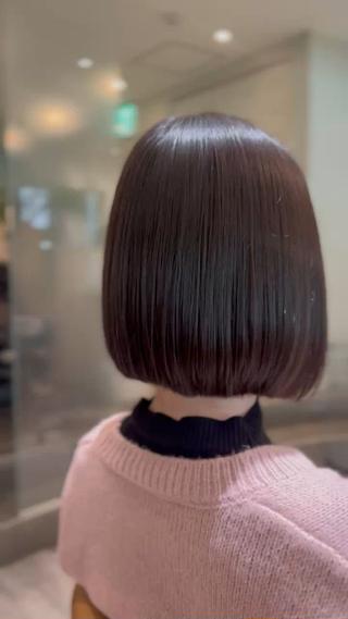 ミディアム ダメージレス縮毛矯正 髪質改善【美冴】のヘアスタイル