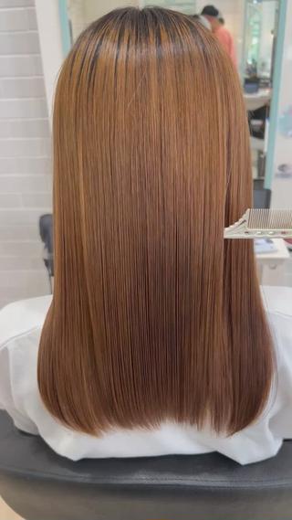 ロング ダメージレス 桧山店長のヘアスタイル