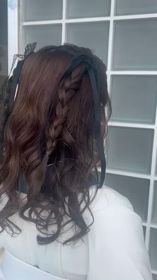 ロング 西山 菜己星のヘアスタイル