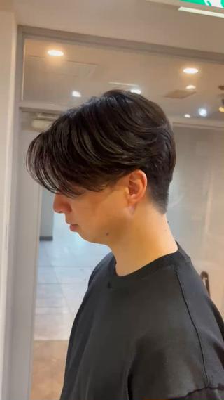 ショート メンズ メンズ特化 韓国/曲がる縮毛矯正のヘアスタイル