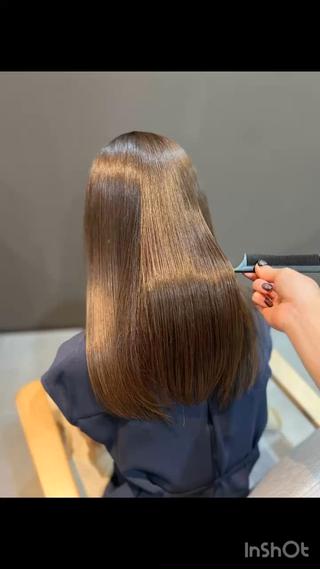 セミロング カラー 中村 ひなたのヘアスタイル